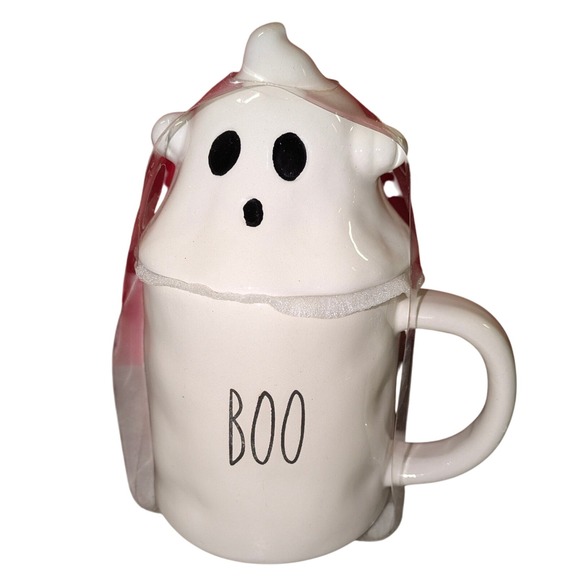 B. Harbor BOO Ghost Topper Mug  Halloween Rae Dunn Style Ceramic NIP - Picture 1 of 5